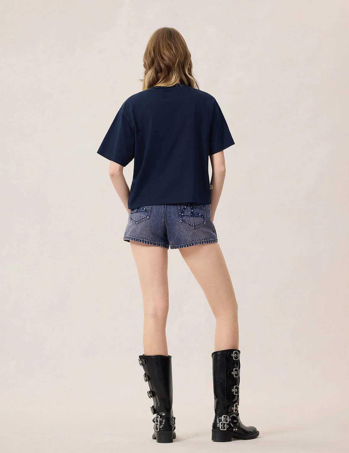 Reverse-Panel Denim Shorts - Image 8