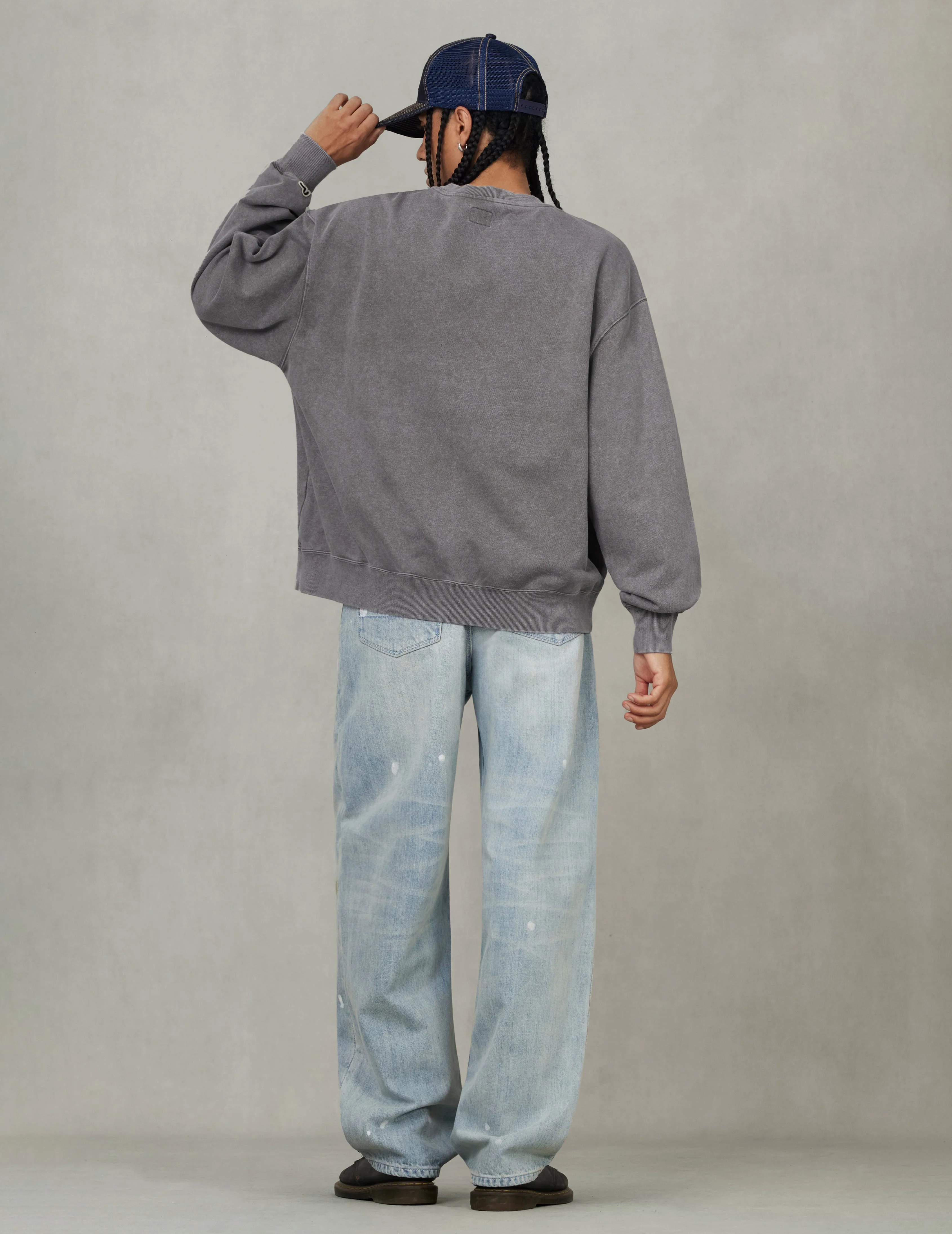 UFO Print and Seagull Appliqué Relax Fit Hoodie - Image 12