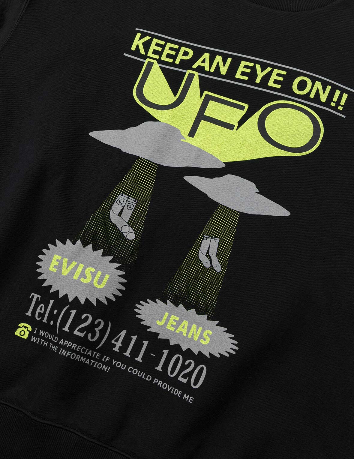 UFO Print and Seagull Appliqué Relax Fit Hoodie - Image 13