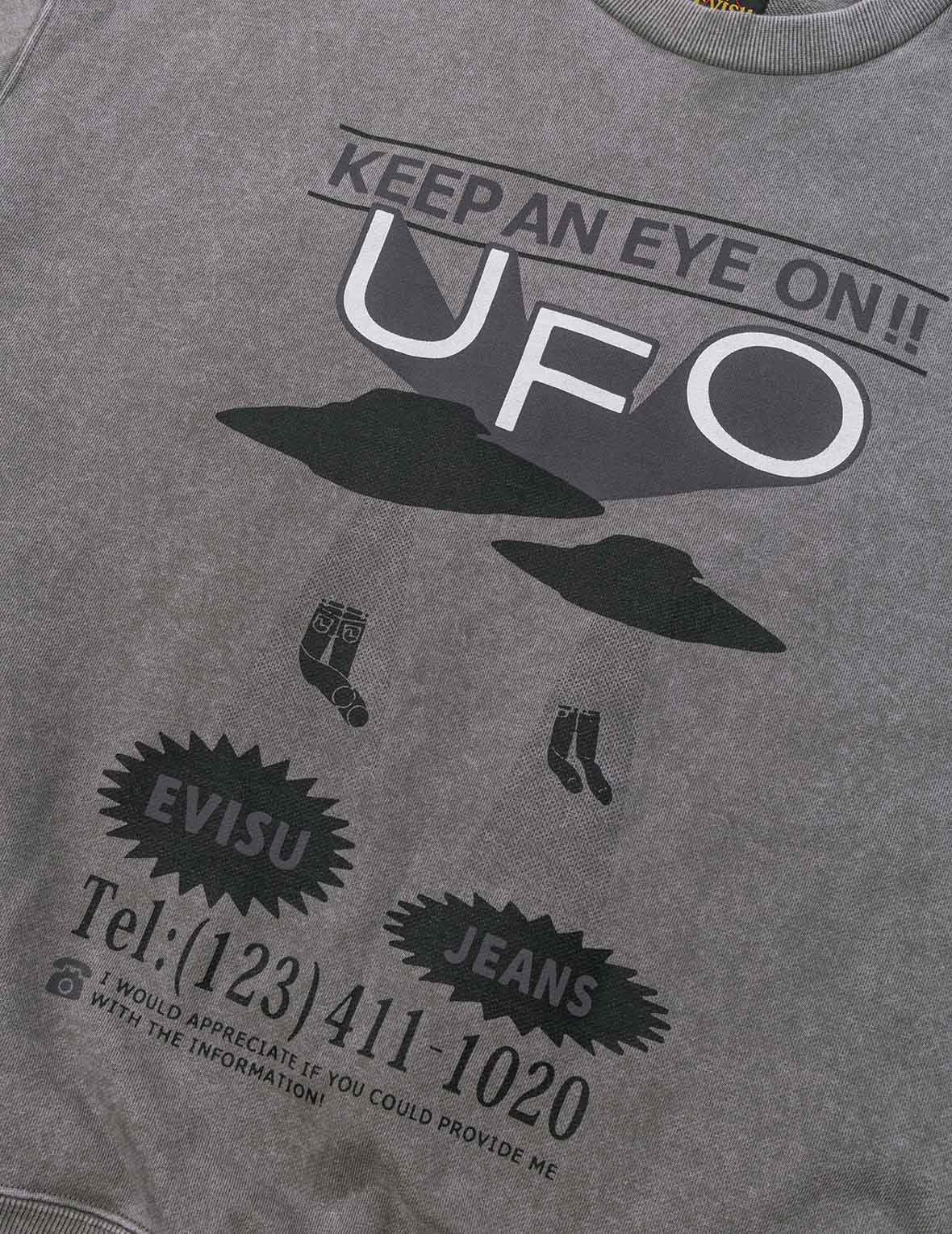 UFO Print and Seagull Appliqué Relax Fit Hoodie - Image 14