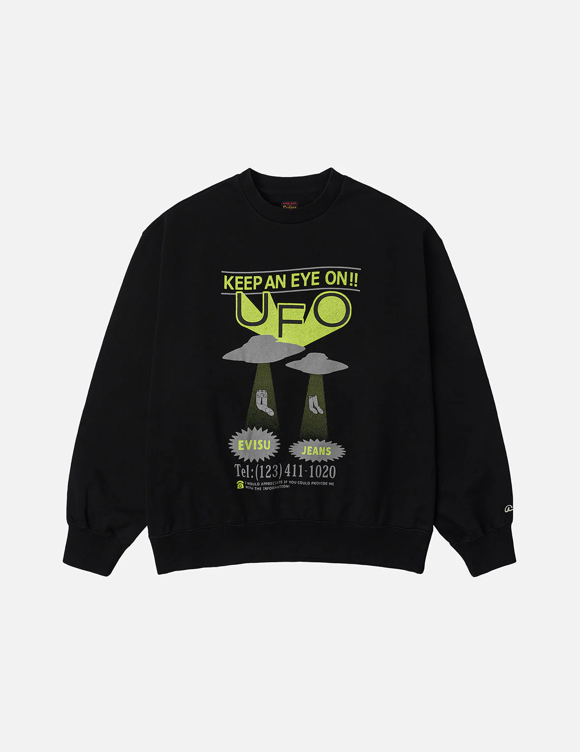 UFO Print and Seagull Appliqué Relax Fit Hoodie - Image 5