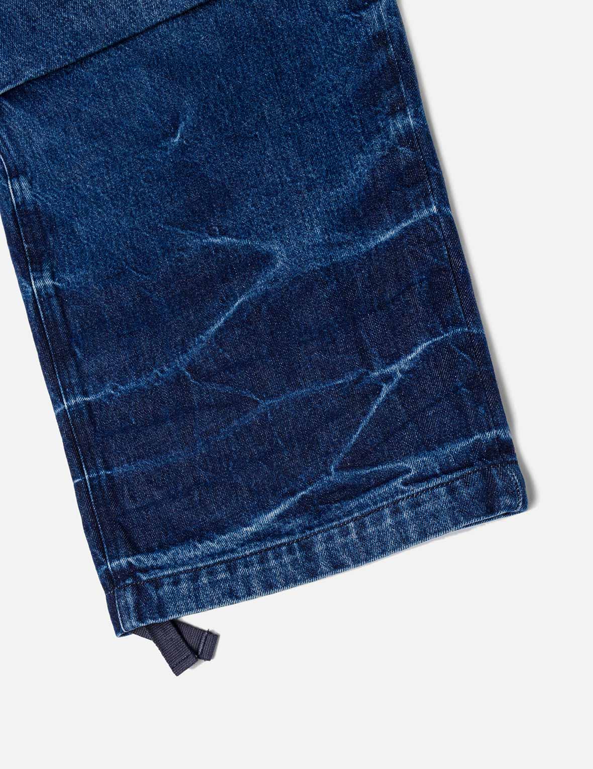 Vintage motorcycle Print Washed Daicock Embroidery Wide-leg Cargo Jeans - Image 11