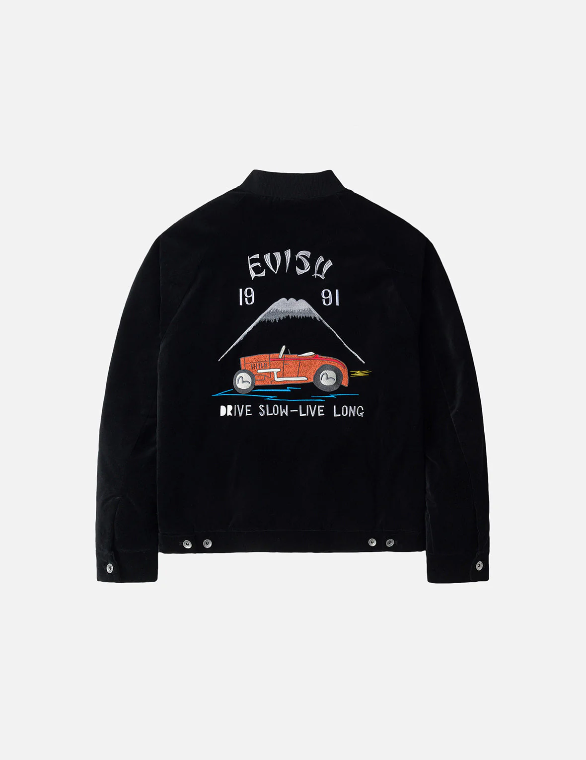 Vintage Velvet Regular Fit Padded Souvenir Jacket - Image 3
