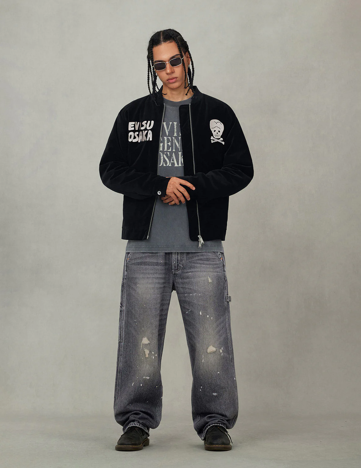 Vintage Velvet Regular Fit Padded Souvenir Jacket - Image 5