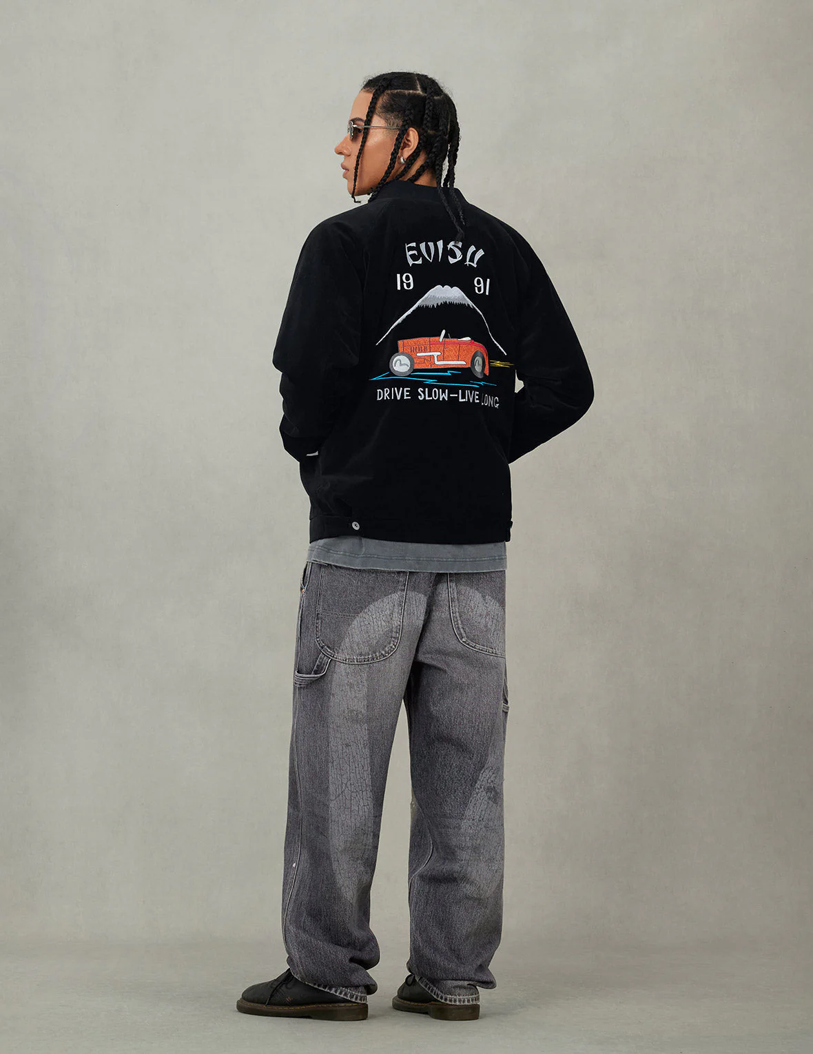 Vintage Velvet Regular Fit Padded Souvenir Jacket - Image 6