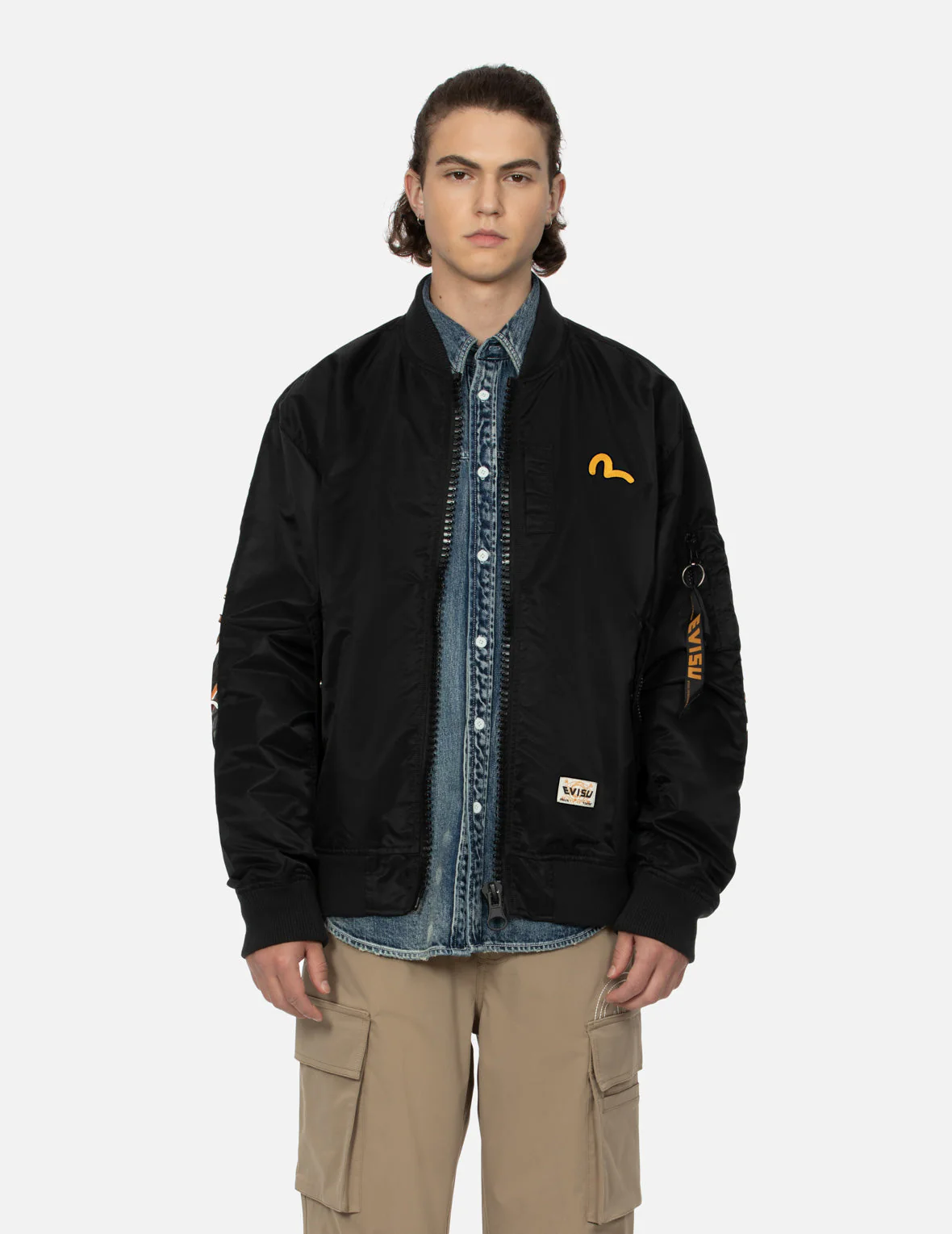 "Virtual Vacation" Daicock Print Loose Fit Bomber Jacket - Image 16