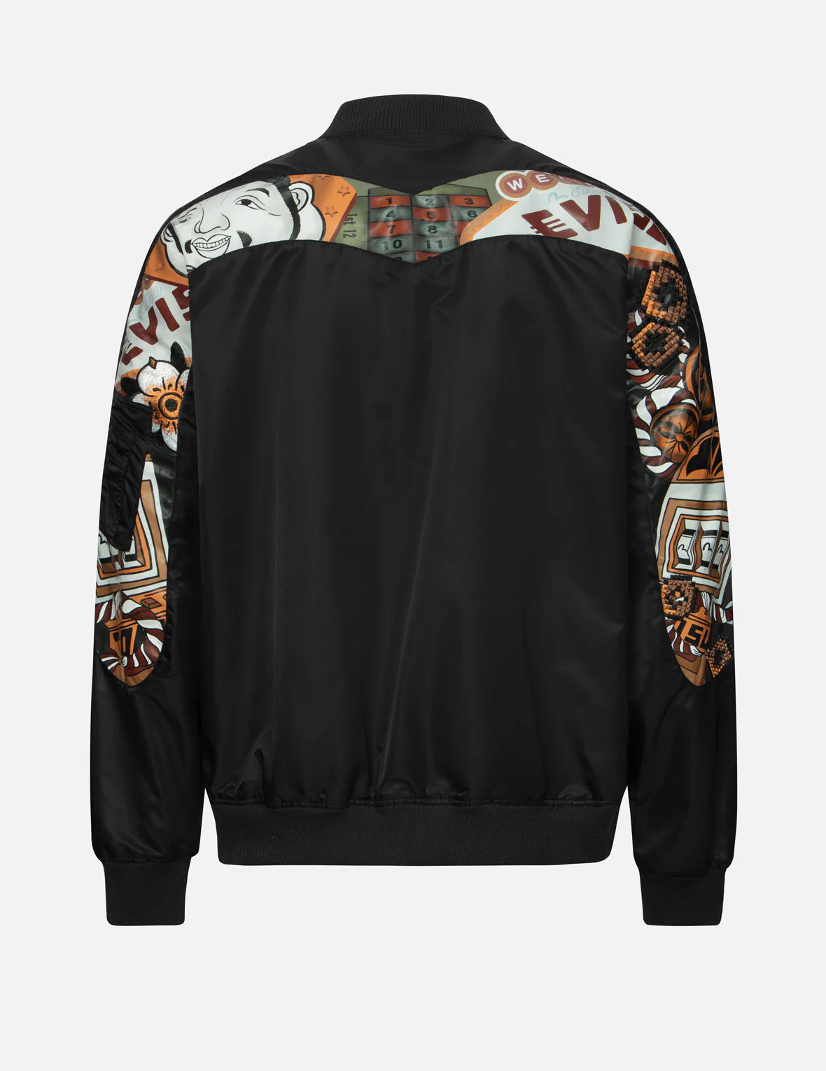 "Virtual Vacation" Daicock Print Loose Fit Bomber Jacket - Image 2