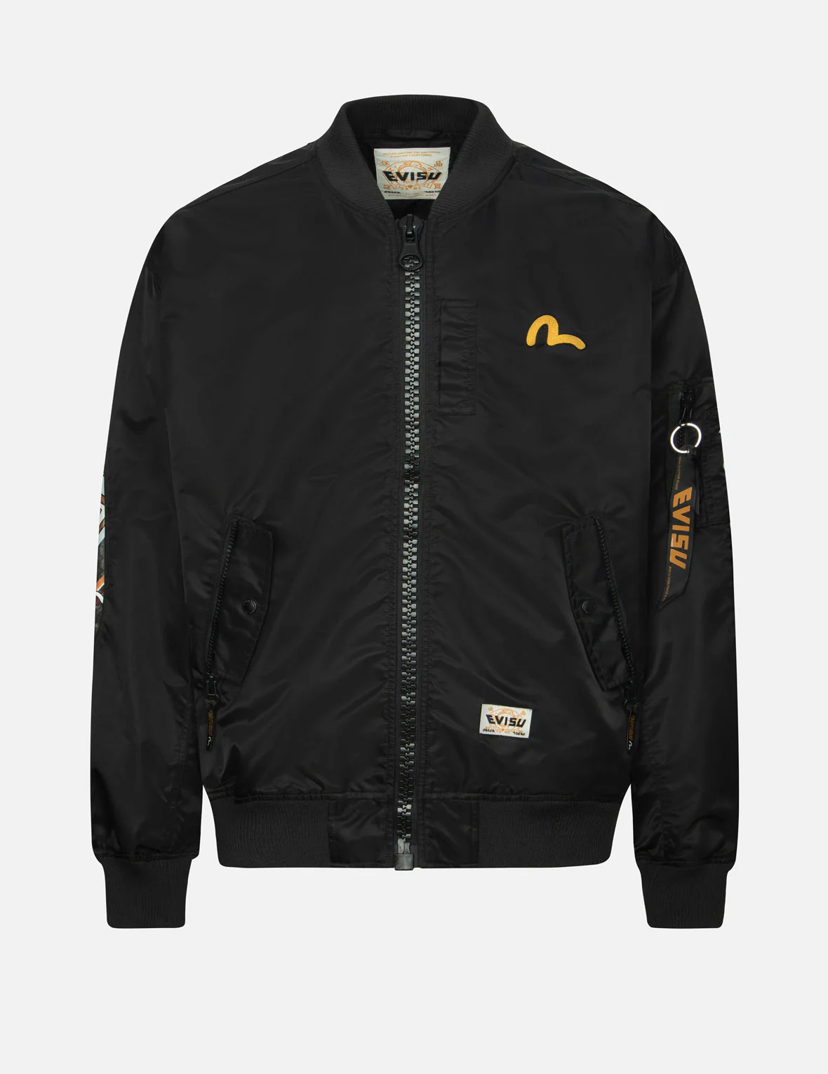 "Virtual Vacation" Daicock Print Loose Fit Bomber Jacket - Image 4