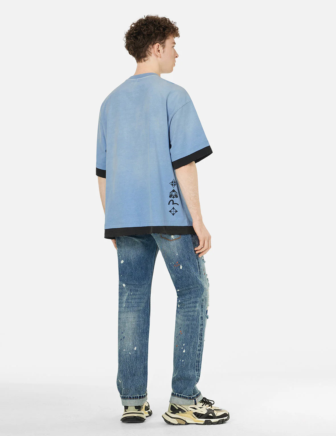 Washed 2-in-1 Oversized T-shirt - Image 4