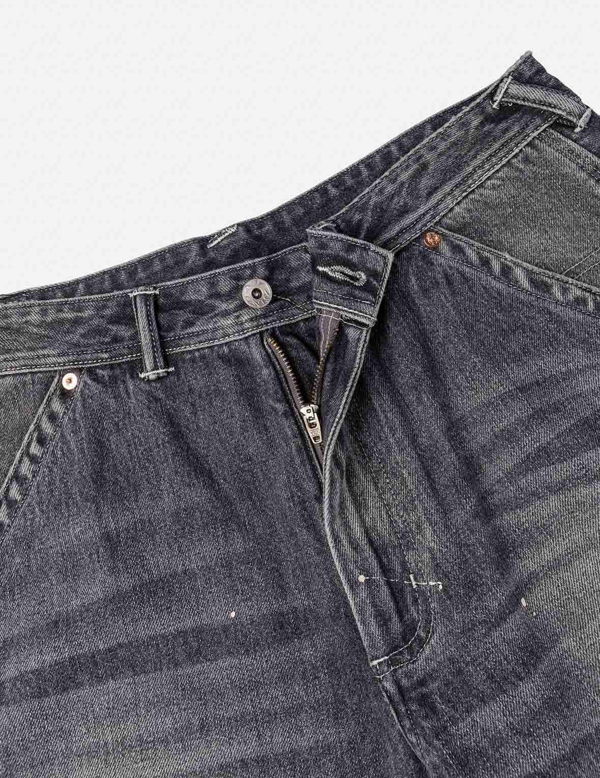 Washed and Distressed Daicock Print Relax Fit Jeans - Image 15
