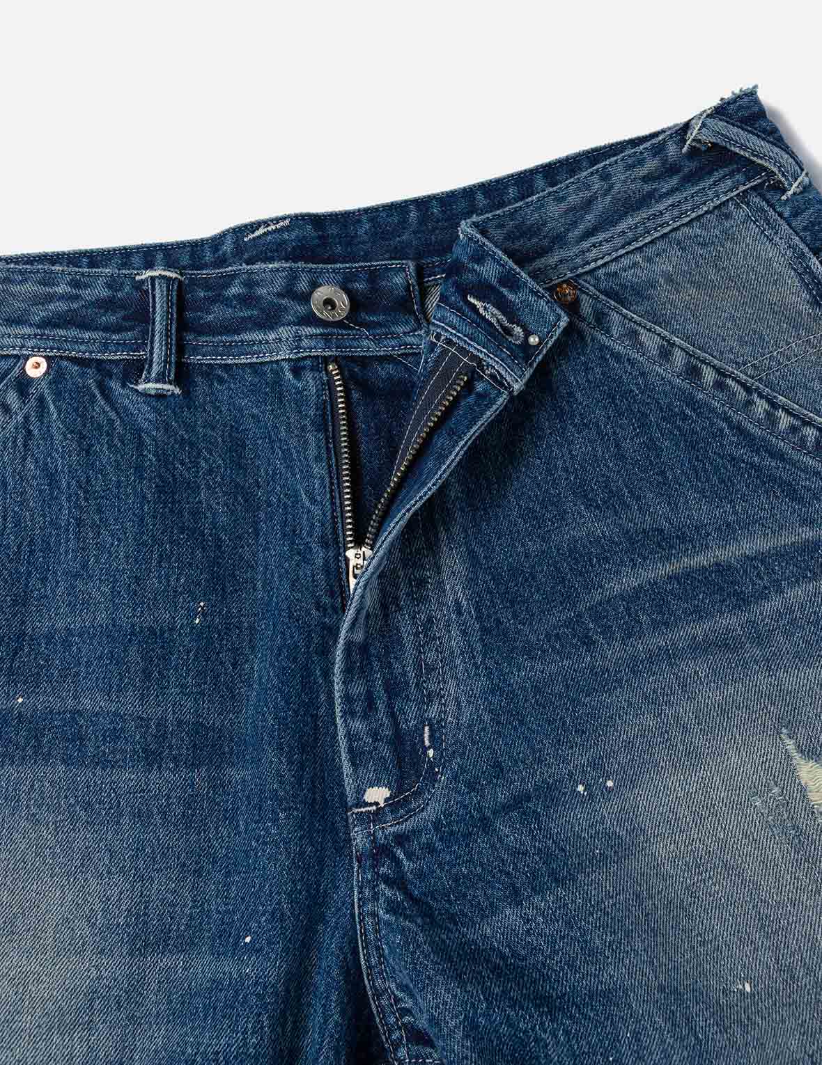 Washed and Distressed Daicock Print Relax Fit Jeans - Image 16