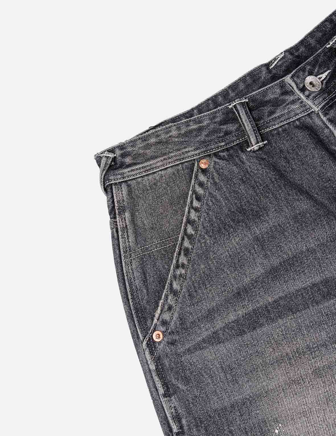 Washed and Distressed Daicock Print Relax Fit Jeans - Image 17