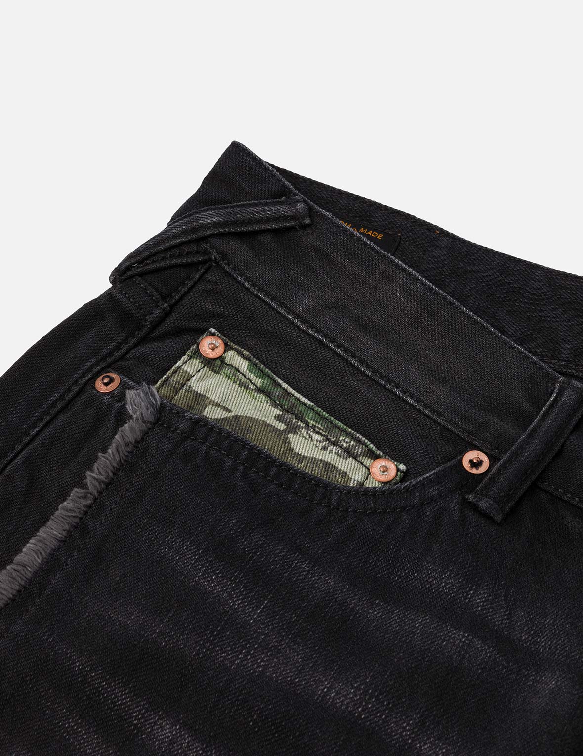 Washed Deconstructed Sashiko Relax Fit Jeans #2030 - Image 12