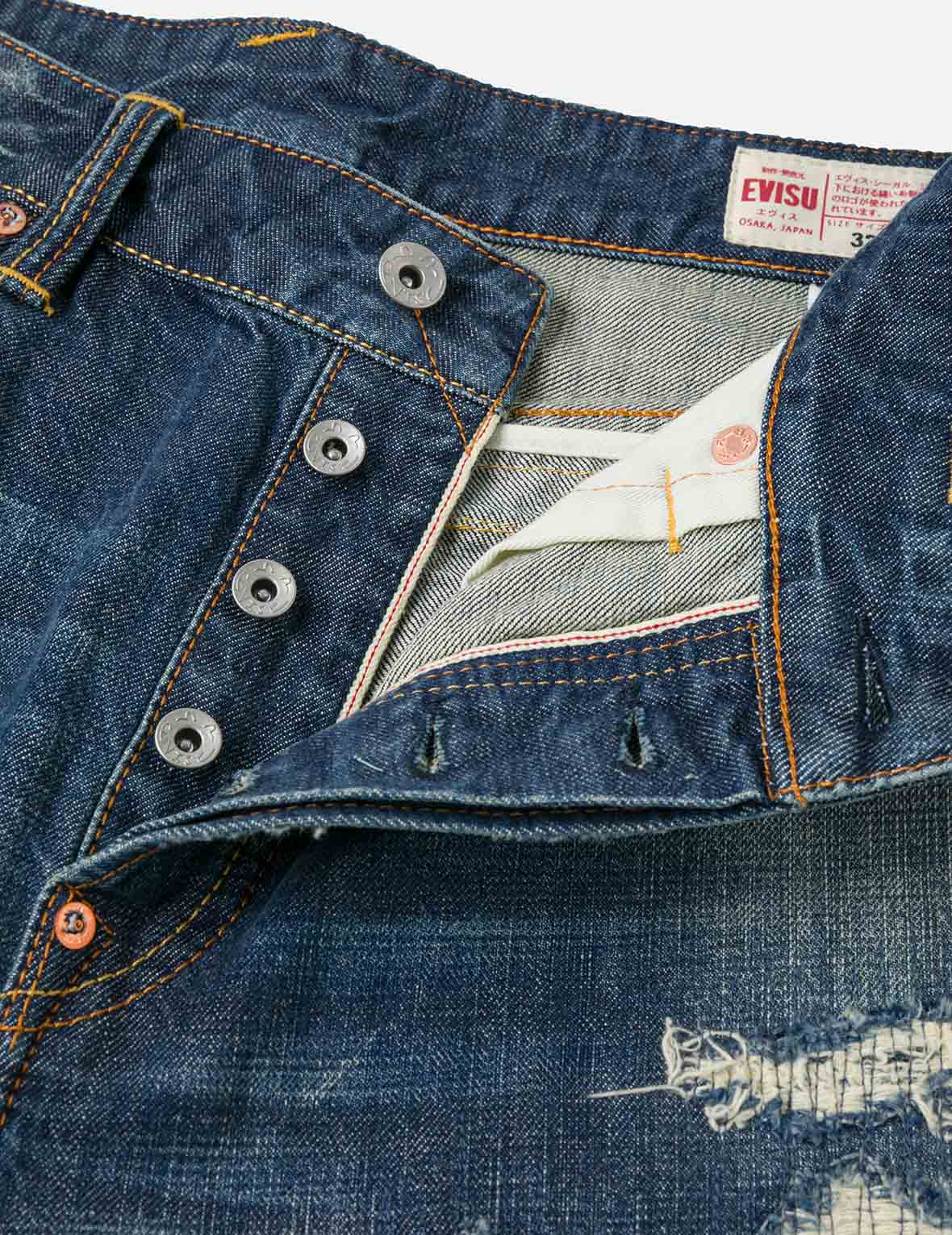 Washed Distressed Daicock Relax Fit Jeans #2030 - Image 12