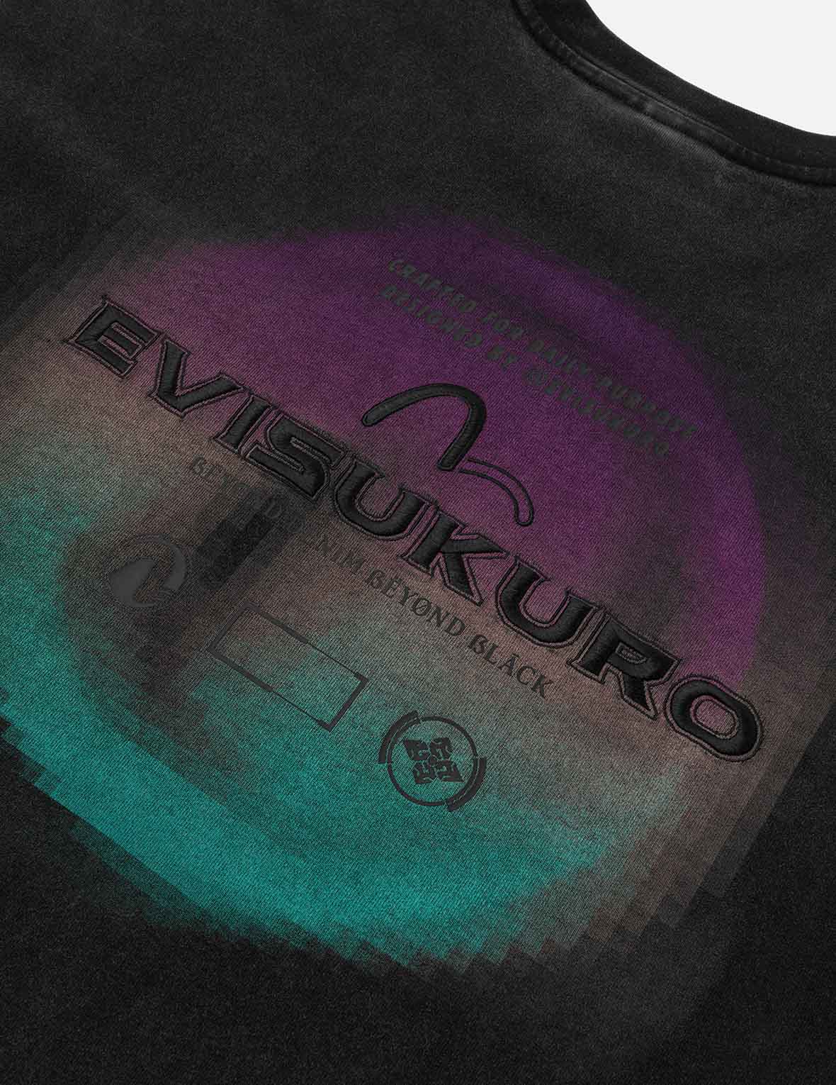 Washed Distressed Pocket and Gradient Print Loose Fit T-shirt - Image 14