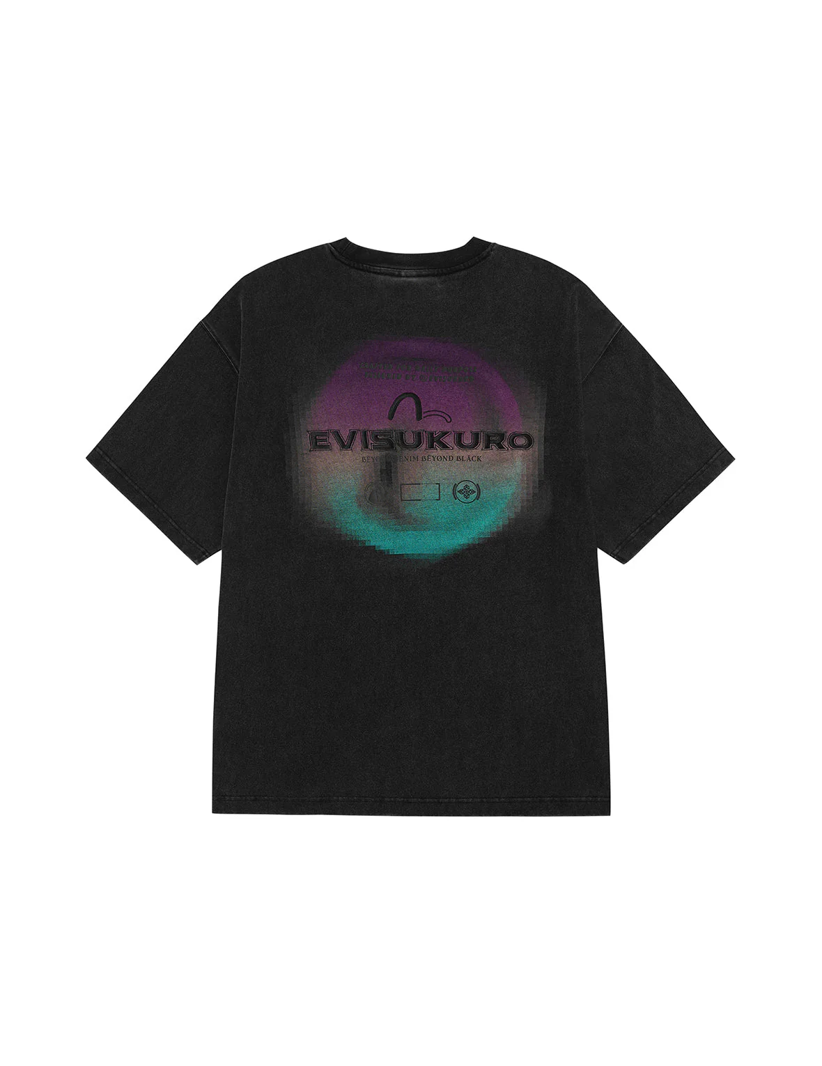 Washed Distressed Pocket and Gradient Print Loose Fit T-shirt - Image 24