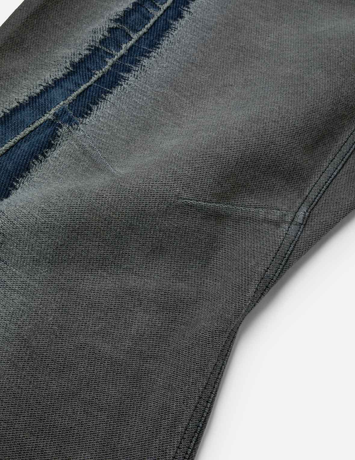 Washed Distressed Seagull Print 3D Cut Jeans - Image 12
