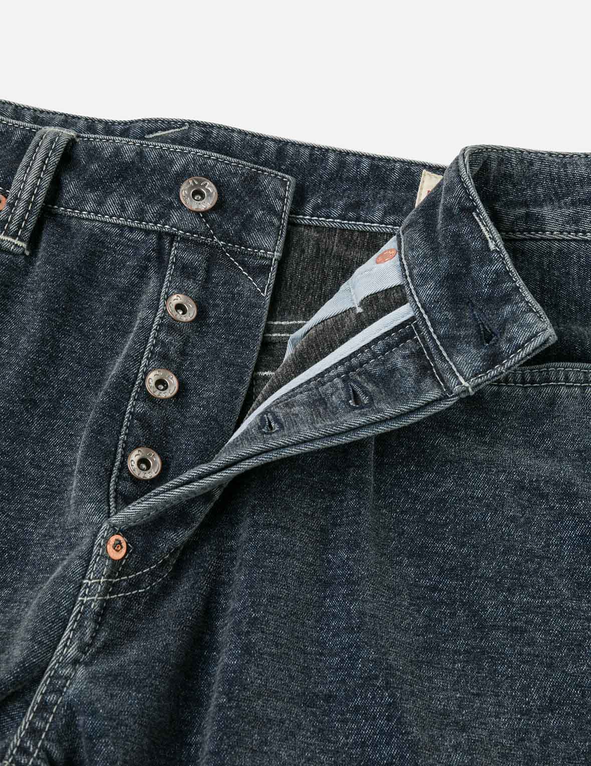 Washed Emboss Rivet Seagull Taper Fit Jeans #2017 - Image 9