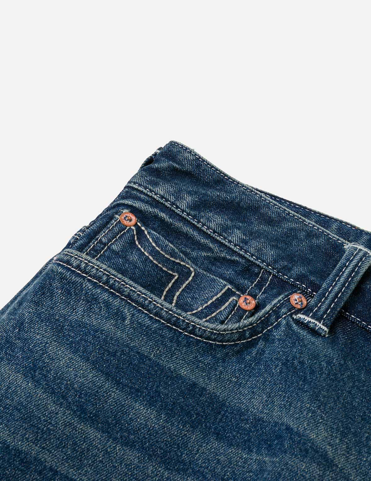 Washed Handbrush Houndstooth Daicock Print Slim Fit Jeans #2010 - Image 8