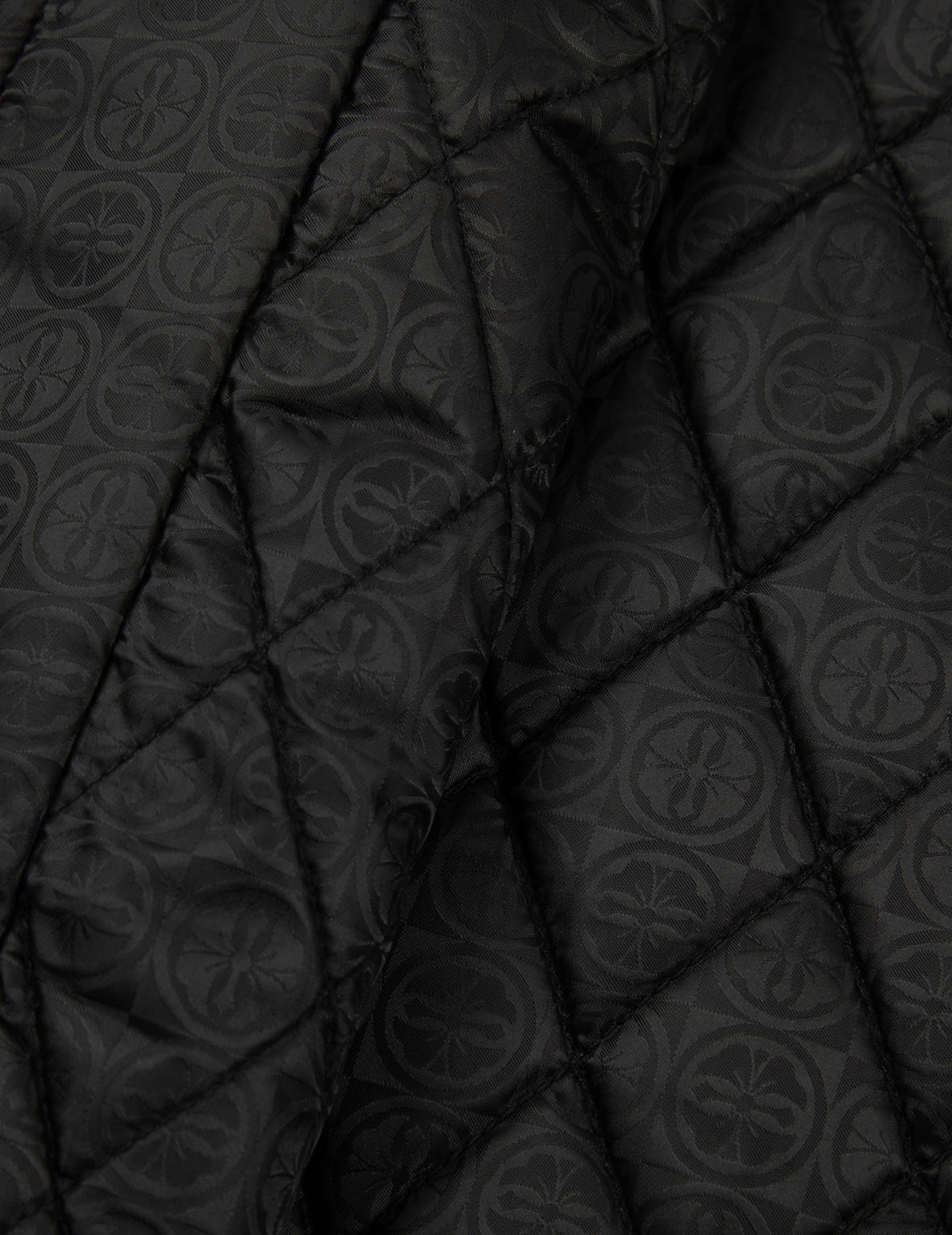 Washed Kamon Jacquard Relax Fit Denim Padded Vest - Image 13