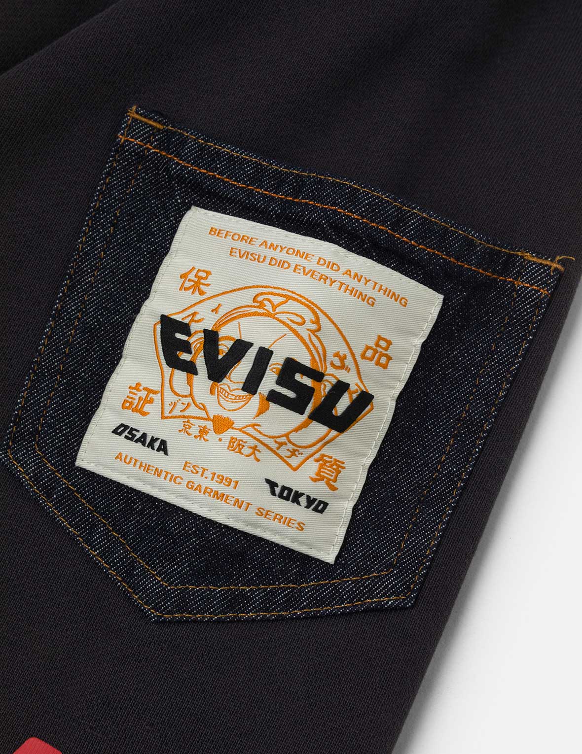 Washed Multi-pocket and Logos Print Straight Fit Sweatpants - Image 18