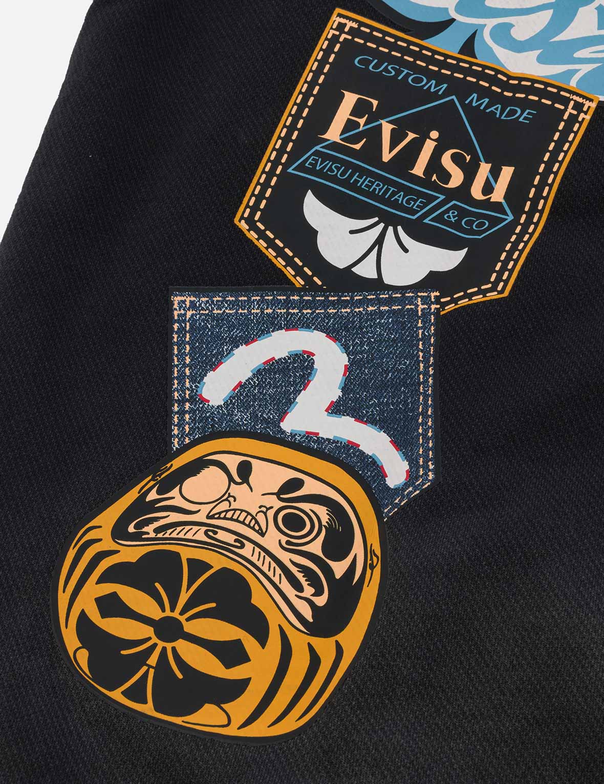 Washed Seagull and Logo Badge Daicock Print Loose Fit Sweatshirt - Image 8
