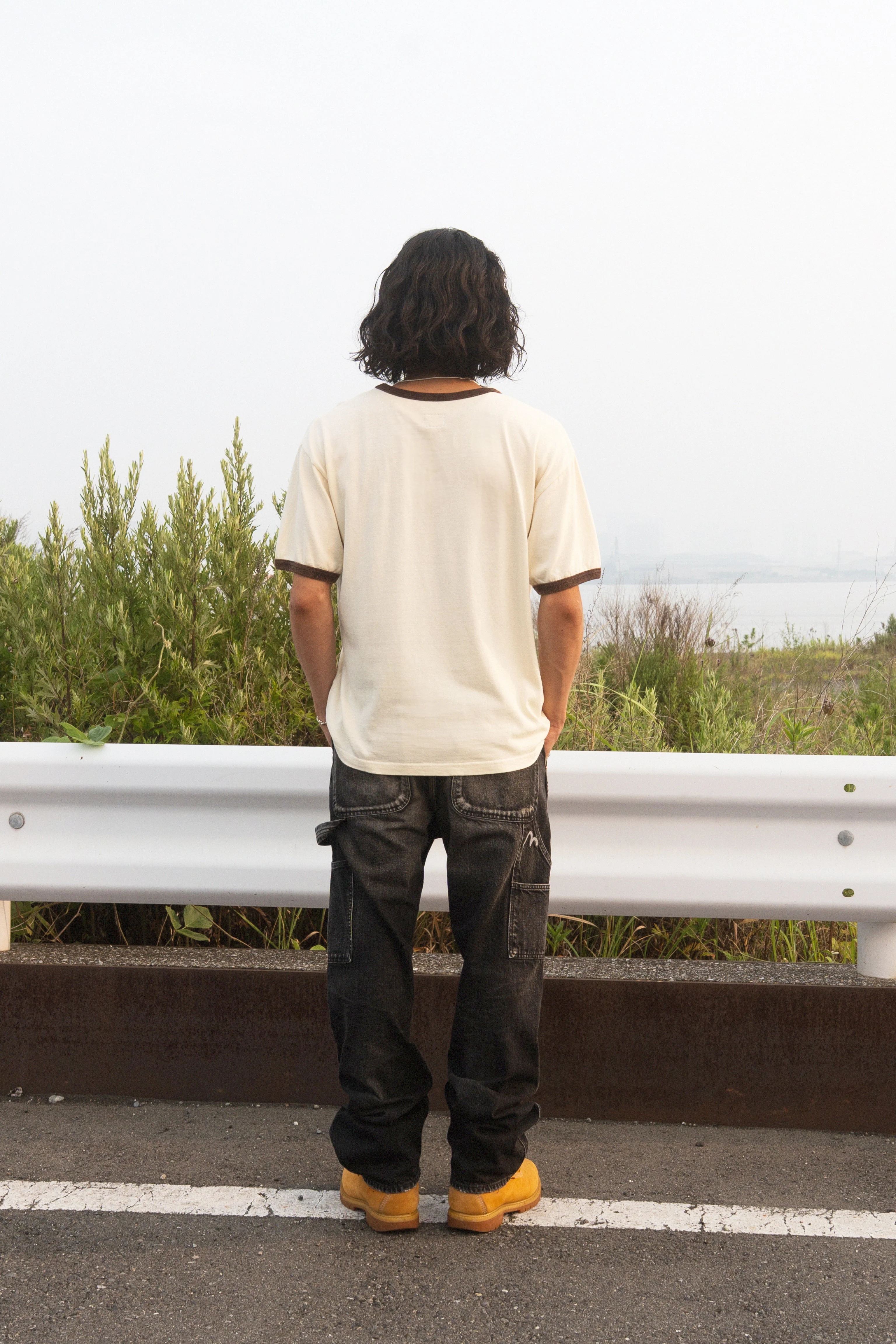 Washed Seagull and Logo Print Regular Fit Ringer T-shirt - Image 15