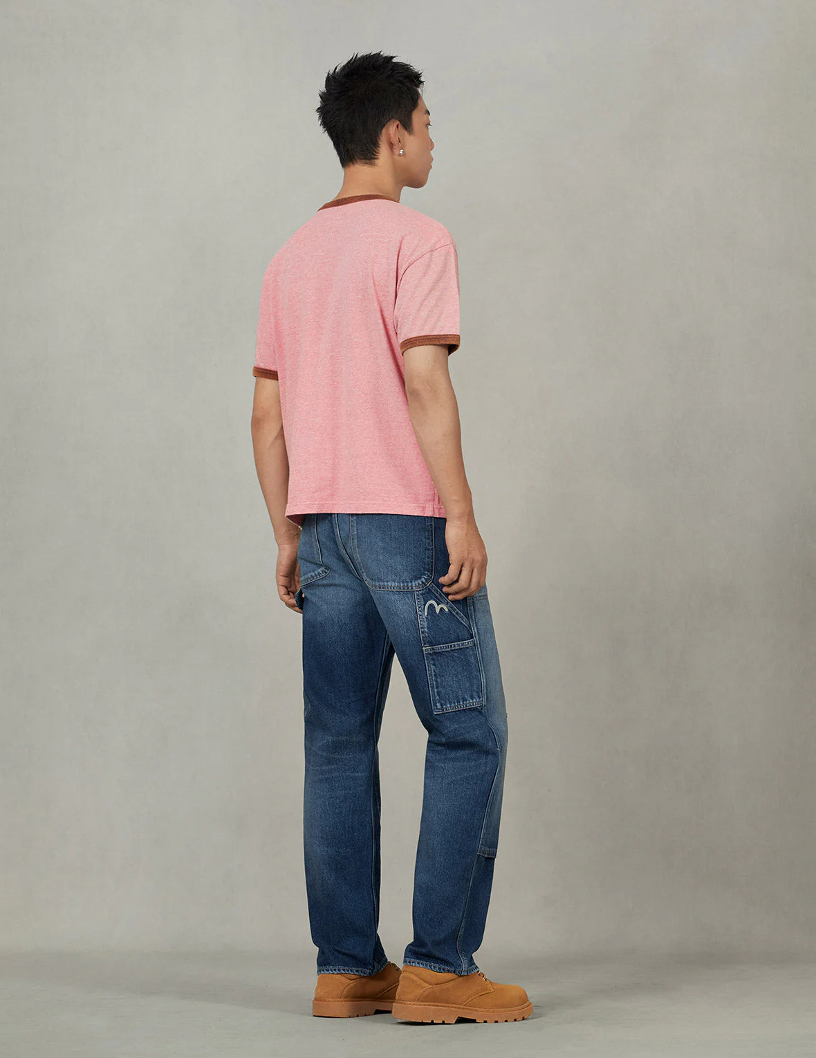 Washed Seagull and Logo Print Regular Fit Ringer T-shirt - Image 17