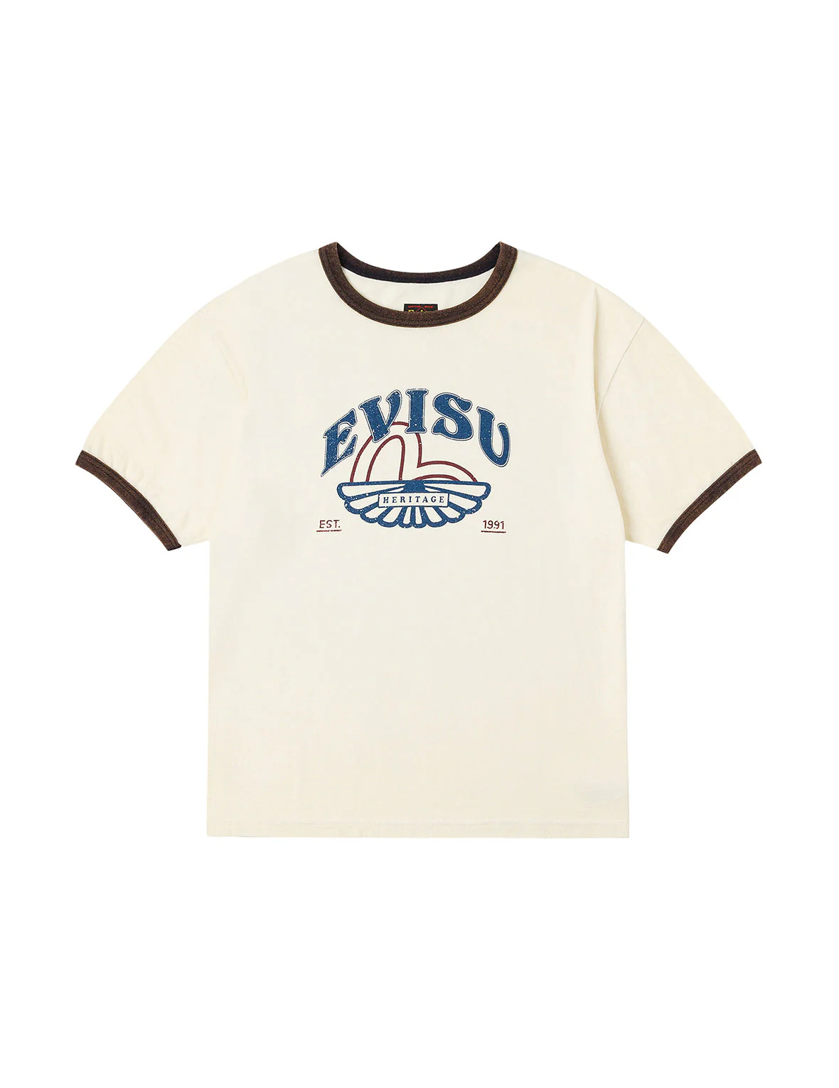 Washed Seagull and Logo Print Regular Fit Ringer T-shirt - Image 18