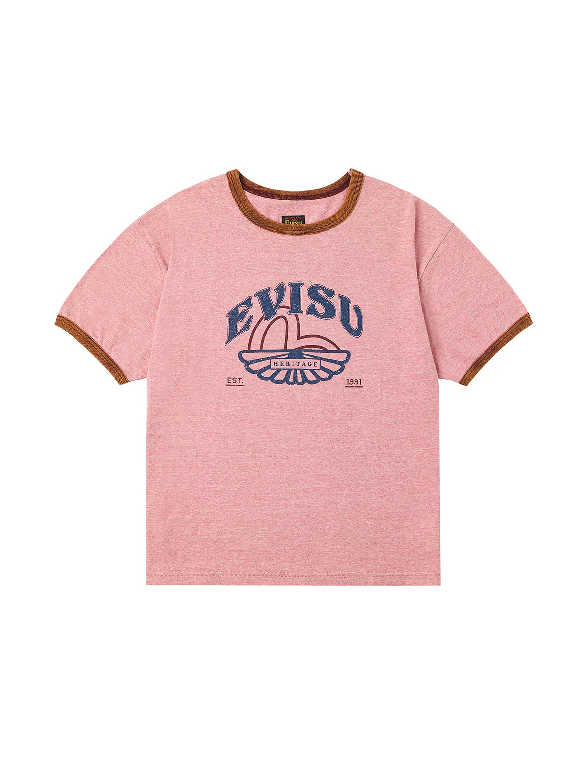 Washed Seagull and Logo Print Regular Fit Ringer T-shirt - Image 19