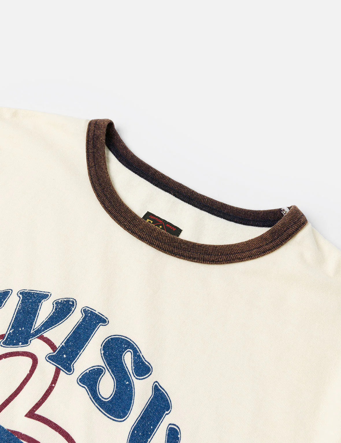 Washed Seagull and Logo Print Regular Fit Ringer T-shirt - Image 8