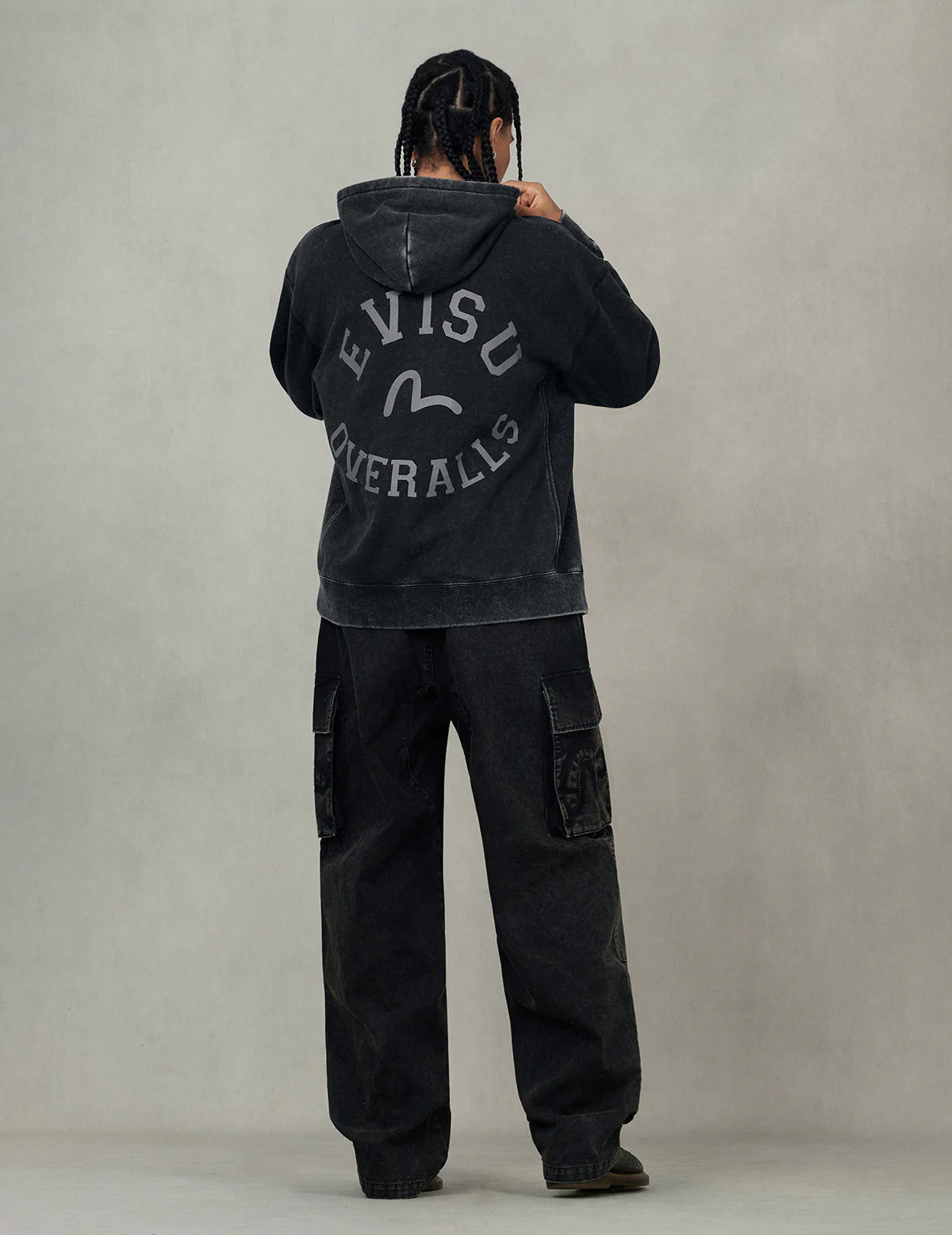 Washed Seagull and Logo Print Relax Fit Hoodie - Image 12
