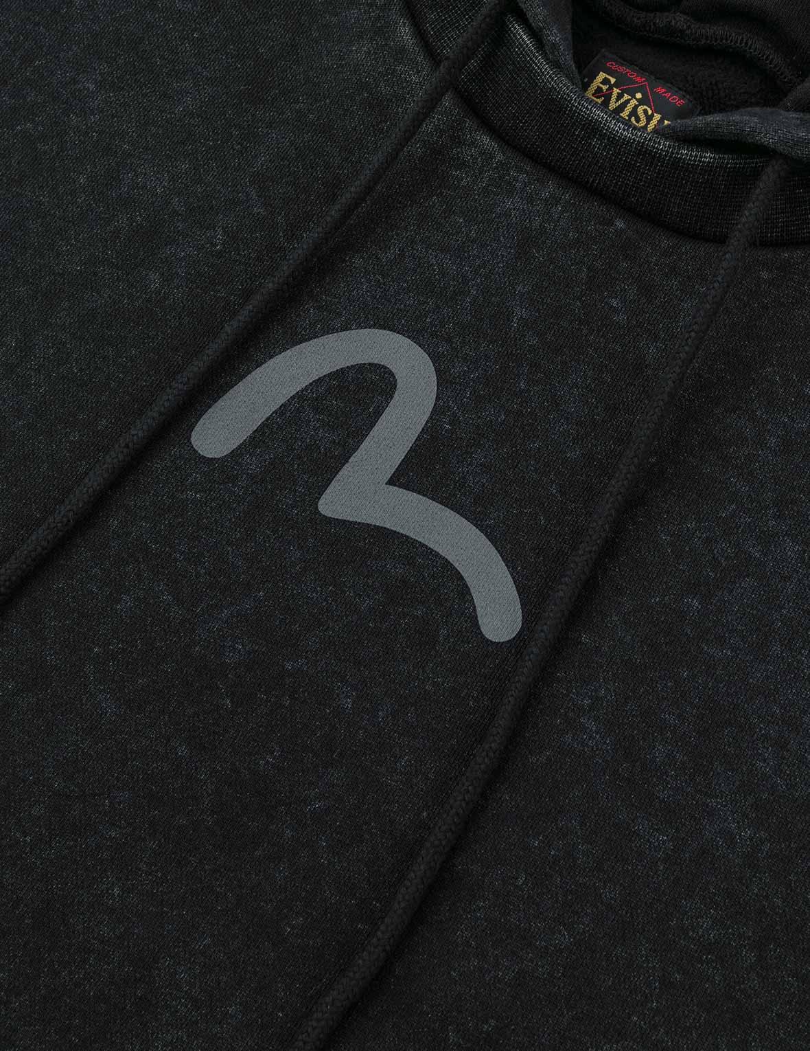 Washed Seagull and Logo Print Relax Fit Hoodie - Image 16