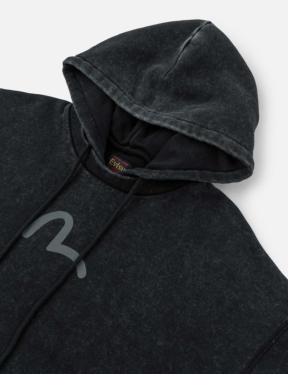 Washed Seagull and Logo Print Relax Fit Hoodie - Image 18