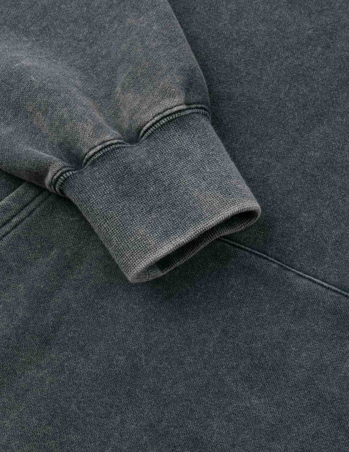 Washed Seagull and Logo Print Relax Fit Hoodie - Image 19