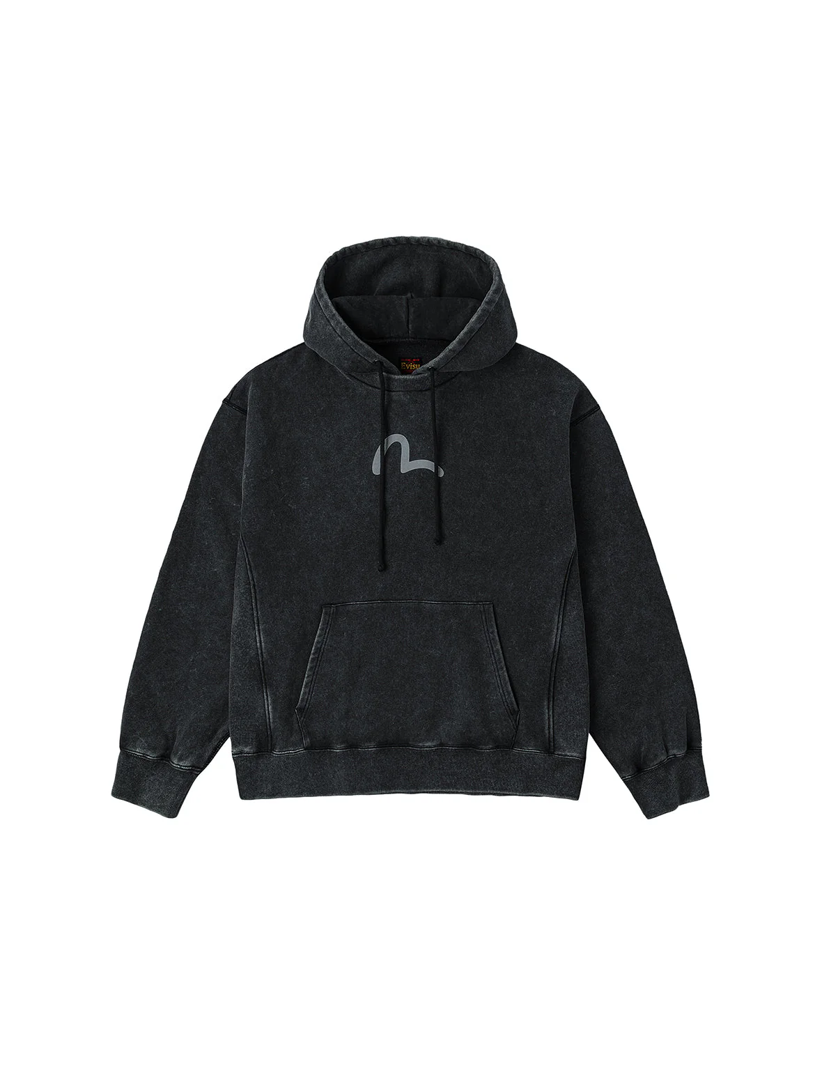 Washed Seagull and Logo Print Relax Fit Hoodie - Image 4