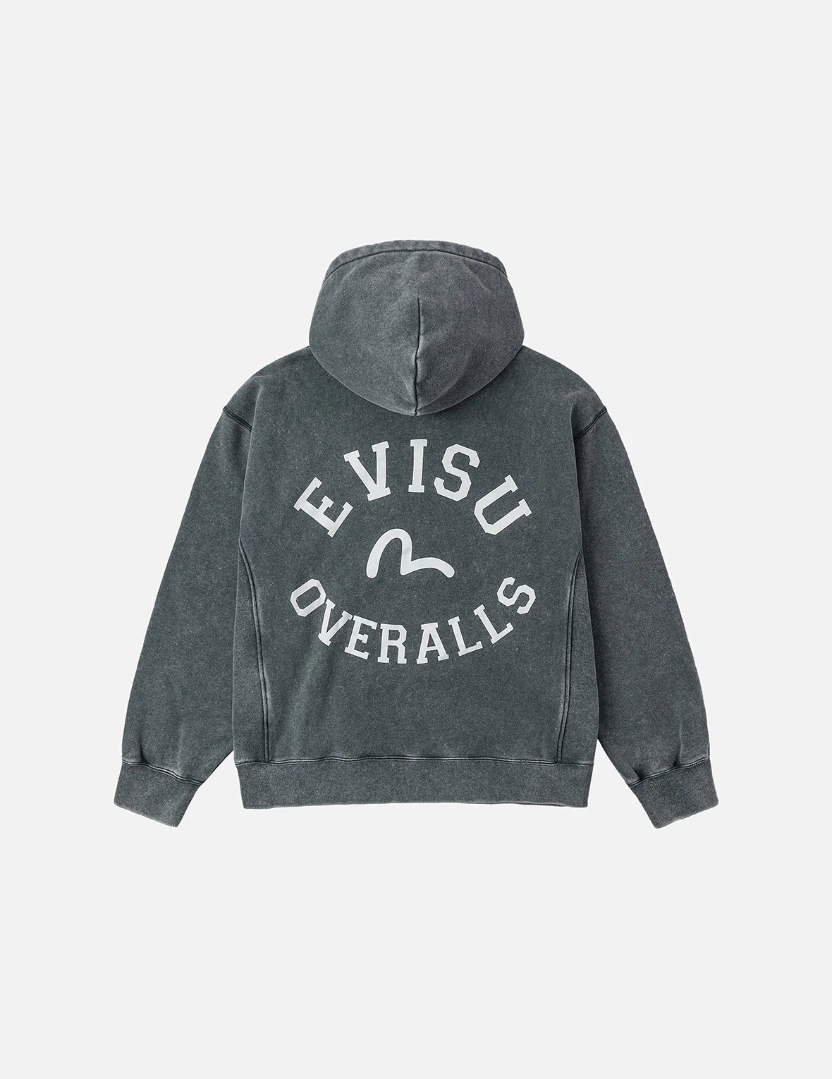 Washed Seagull and Logo Print Relax Fit Hoodie - Image 5