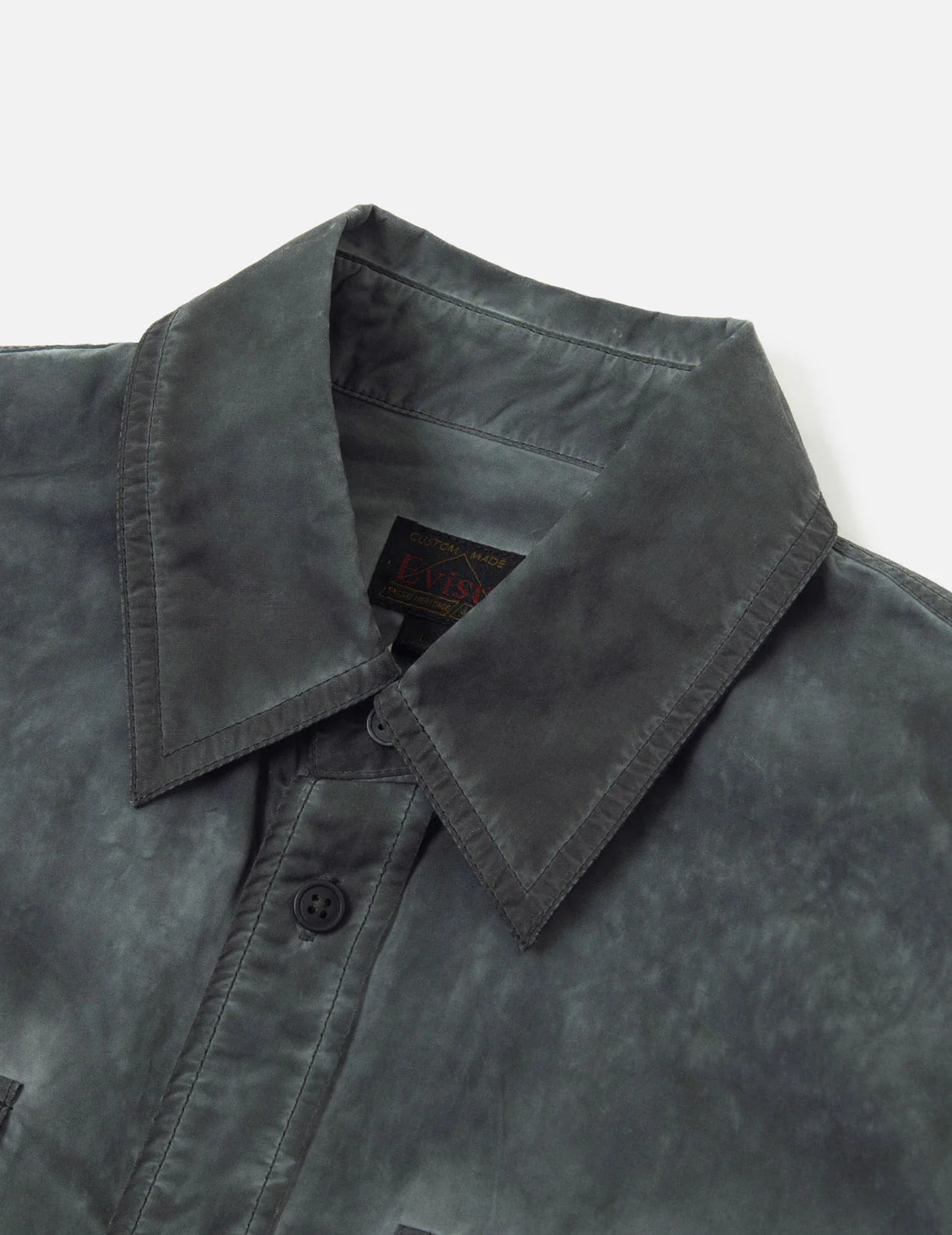Washed Seagull Embroidery Loose Fit Shirt - Image 16