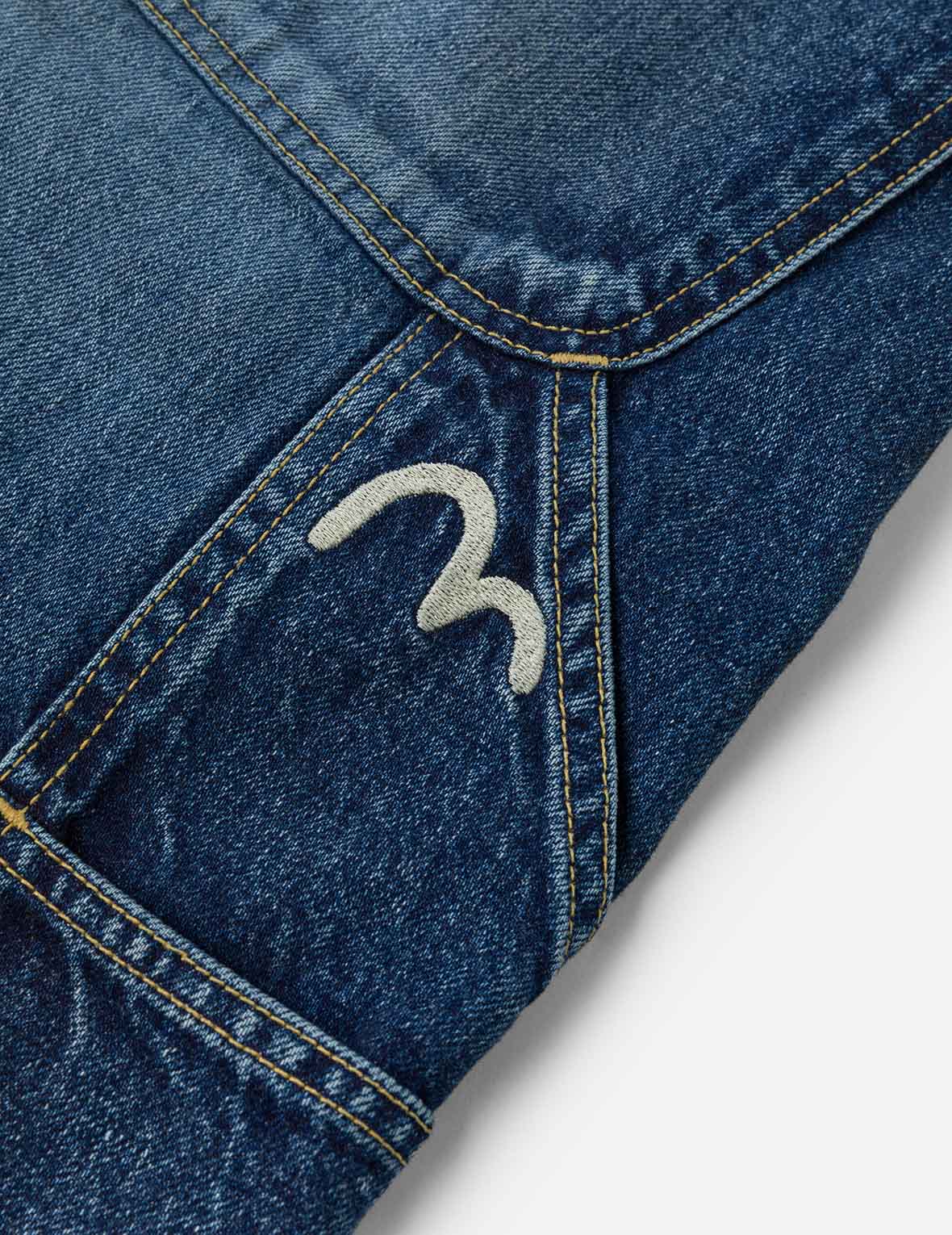 Washed Seagull Print Regular Fit Painter Jeans - Image 18