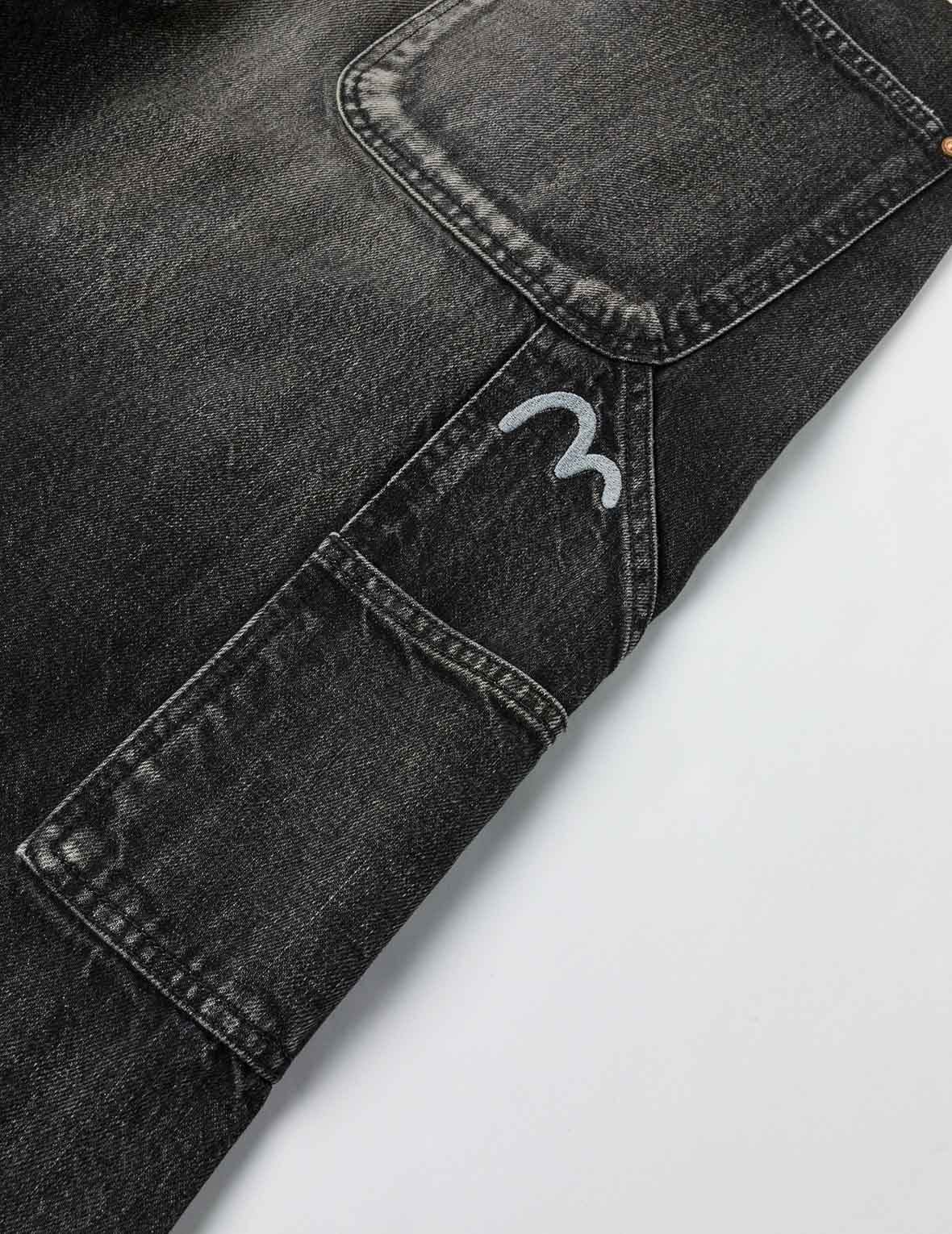 Washed Seagull Print Regular Fit Painter Jeans - Image 19