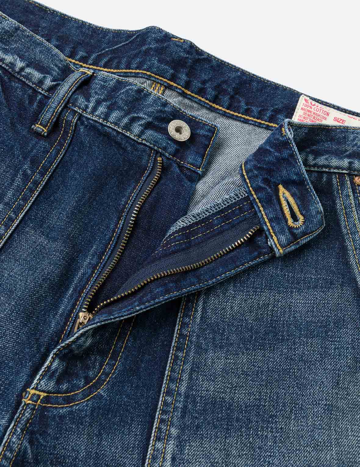 Washed Seagull Print Regular Fit Painter Jeans - Image 24