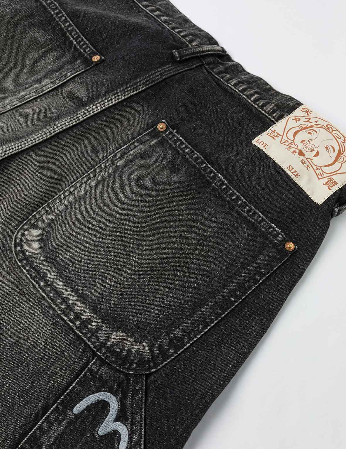 Washed Seagull Print Regular Fit Painter Jeans - Image 27