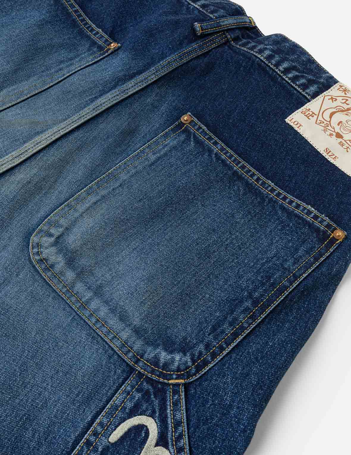 Washed Seagull Print Regular Fit Painter Jeans - Image 28