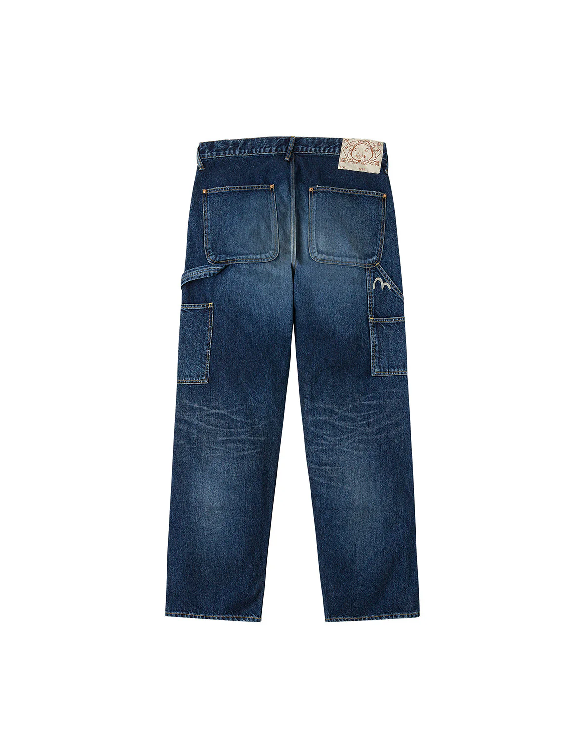 Washed Seagull Print Regular Fit Painter Jeans - Image 3