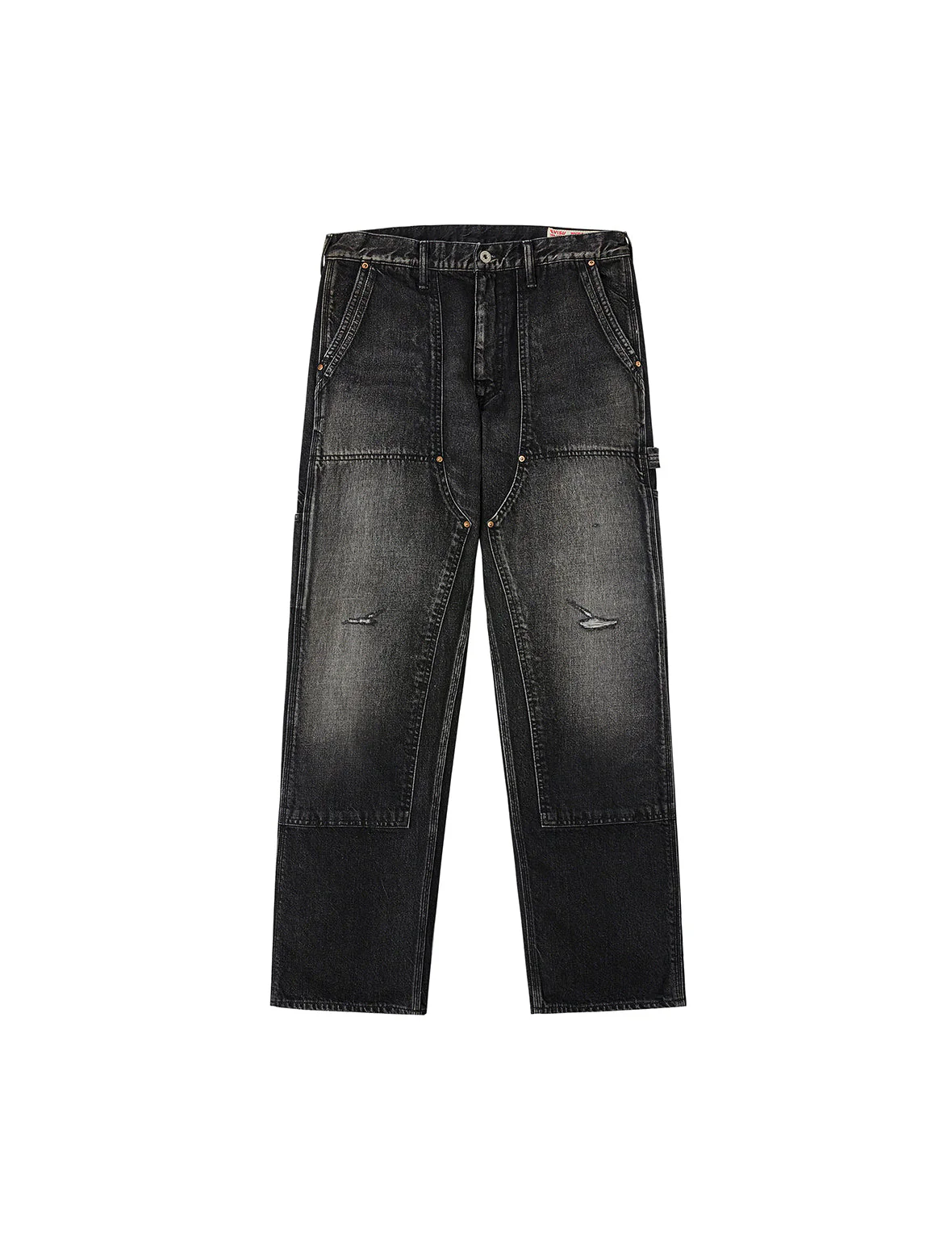 Washed Seagull Print Regular Fit Painter Jeans - Image 38