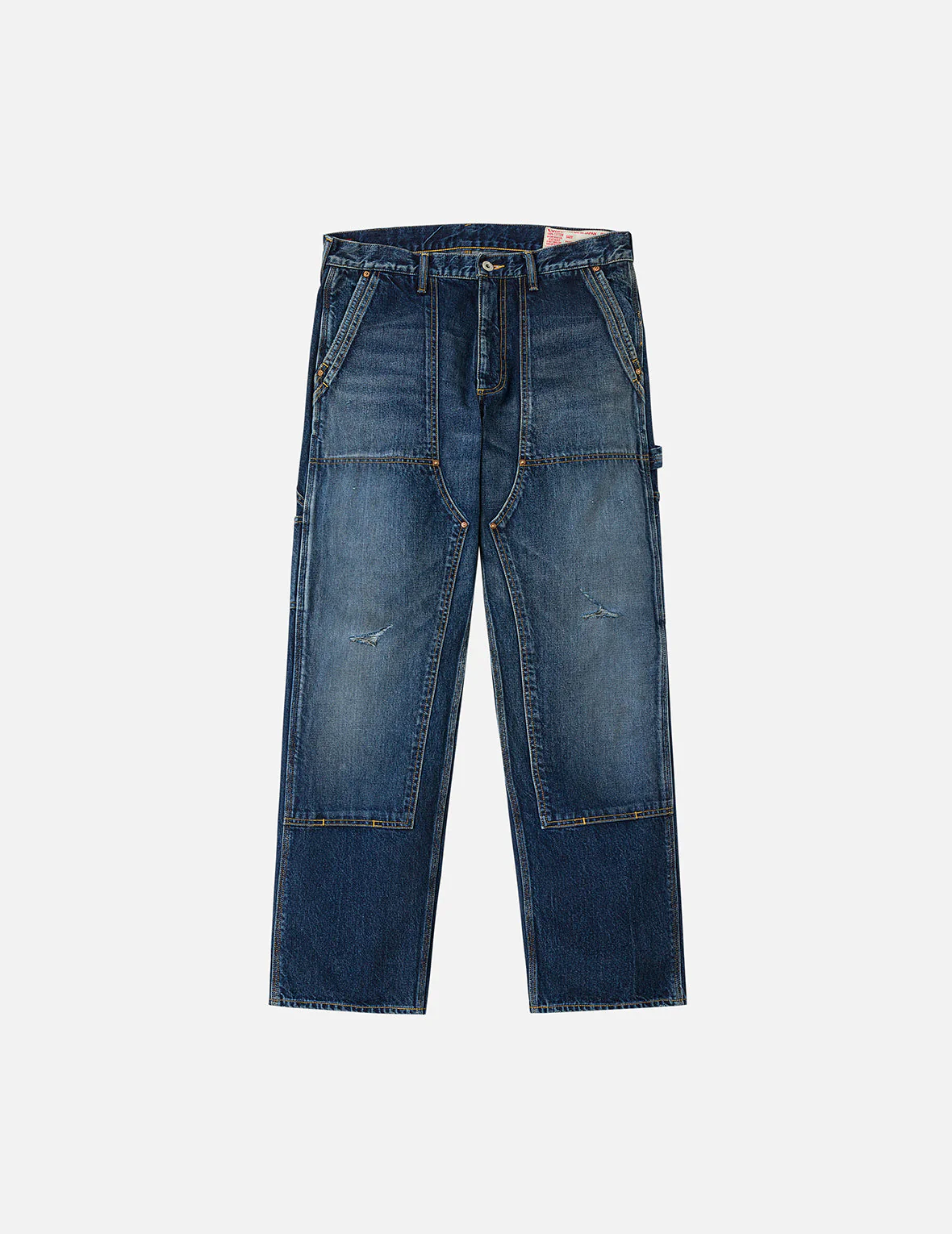 Washed Seagull Print Regular Fit Painter Jeans - Image 5