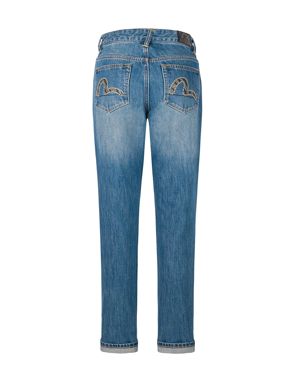 Washed Seagull Stud Straight Fit Jeans - Image 11