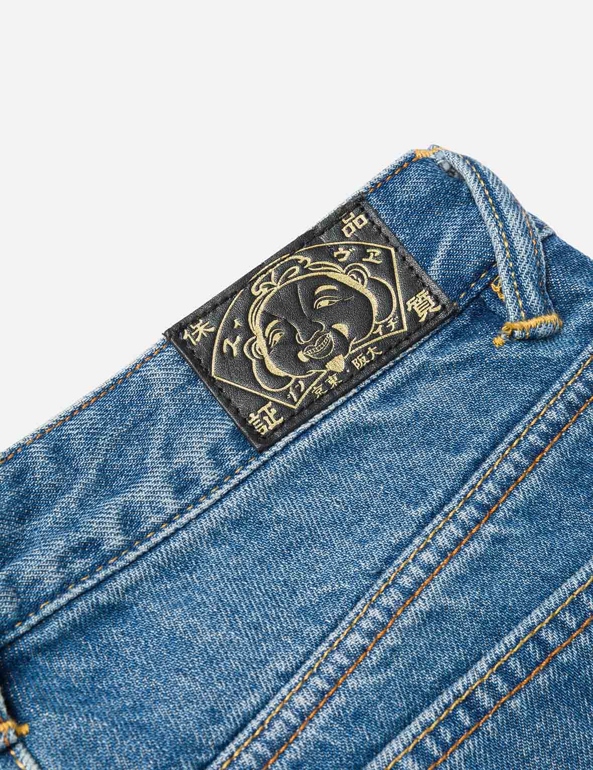 Washed Seagull Stud Straight Fit Jeans - Image 6