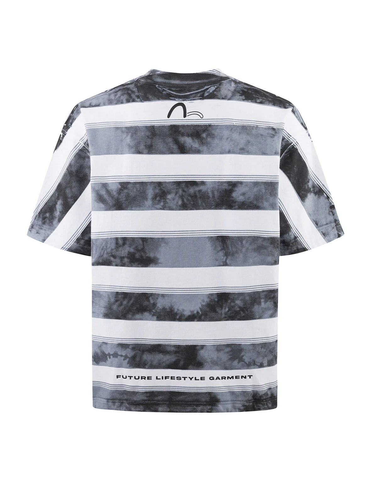 Washed Tie-Dye Stripe Loose Fit T-shirt - Image 11