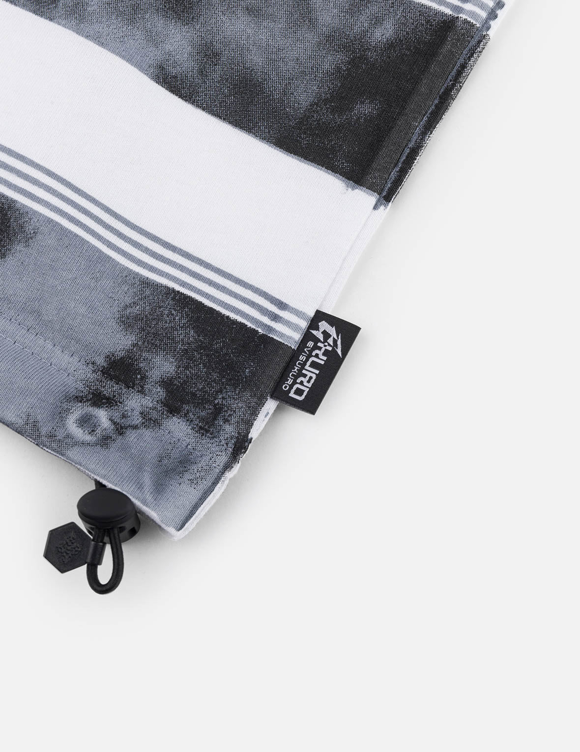Washed Tie-Dye Stripe Loose Fit T-shirt - Image 8